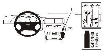 ProClip Monteringsbøyle Audi A3 01-02 i gruppen Billyd / Hva passer i min bil / Audi / Audi A3 / Audi A3 1996-2003 hos BRL Electronics (240A30102)