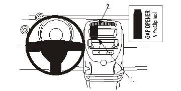 ProClip Monteringsbøyle Citroen C1 06-14/ Toyota Aygo 06-14 i gruppen Billyd / Hva passer i min bil / Toyota / Aygo / Aygo 2005-2014 hos BRL Electronics (240CITC106PROCL)
