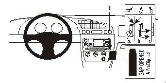 ProClip Monteringsbøyle Ford Fiesta/Courier/Puma 96-02 i gruppen Billyd / Hva passer i min bil / Ford / Puma / Puma 1997-2002 hos BRL Electronics (240FORFIE96PROC)
