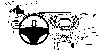 ProClip Monteringsbøyle Hyundai Santa Fe 13-15 i gruppen Billyd / Hva passer i min bil / Hyundai / Santa Fe / Santa Fe 2012- hos BRL Electronics (240HYUSAN13PROC)