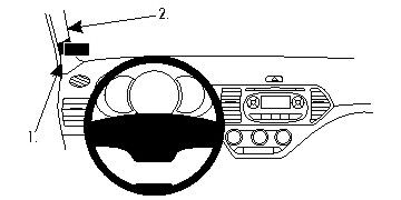 ProClip Monteringsbøyle Kia Picanto 12-15 i gruppen Billyd / Hva passer i min bil / Kia / Picanto / Picanto 2011-2017 hos BRL Electronics (240KIAPIC12PROC)