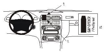 ProClip Monteringsbøyle Mercedes Benz C-Klasse 00-06 i gruppen Billyd / Hva passer i min bil / Mercedes / C-klasse / C-klasse 2001-2007 W203 hos BRL Electronics (240MERCCL00PROC)