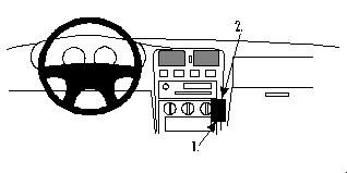 ProClip Monteringsbøyle Nissan Almera 96-99 i gruppen Billyd / Hva passer i min bil / Nissan / Almera hos BRL Electronics (240NISALM96PROC)