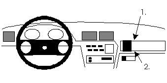 ProClip Monteringsbøyle Opel Calibra 91-97 i gruppen Billyd / Hva passer i min bil / Opel / Calibra / Calibra 1990-1998 hos BRL Electronics (240OPECAL91PROC)