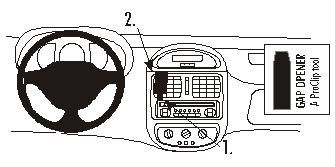 ProClip Monteringsbøyle Renault Clio 99-01 i gruppen Billyd / Hva passer i min bil / Renault / Clio / Clio 1997-2000 hos BRL Electronics (240RENCLI91PROC)