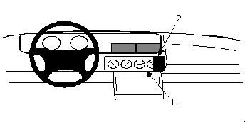 ProClip Monteringsbøyle Renault Safrane 93-01 i gruppen Billyd / Hva passer i min bil / Renault / Safrane hos BRL Electronics (240RENSAF93PROC)