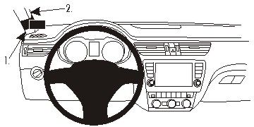 ProClip Monteringsbøyle Skoda Octavia 13-15 i gruppen Billyd / Hva passer i min bil  / Skoda / Skoda Octavia / Skoda Octavia 2009-2012 hos BRL Electronics (240SKOOCT13PROC)