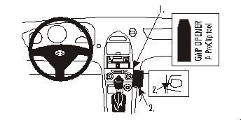 ProClip Monteringsbøyle Toyota Celica 00-05 i gruppen Billyd / Hva passer i min bil  / Toyota / Celica / Celica 1999-2006 hos BRL Electronics (240TOYCEL00PROC)