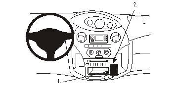 ProClip Monteringsbøyle Toyota Yaris 03-05 i gruppen Billyd / Hva passer i min bil / Toyota / Yaris / Yaris 1999-2005 hos BRL Electronics (240TOYYAR03PROC)