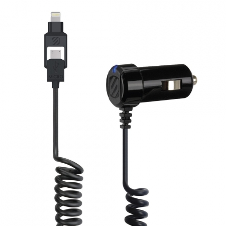 Scosche 12v laddare lightning+Micro USB i gruppen Billyd / Smartphone til bilen  / Tilbehør til mobilen hos BRL Electronics (242I2MC12)