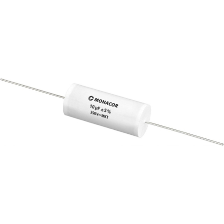 Monacor MKTA-100 MKT-foliekondensator, 10 µF, 250 V i gruppen Lyd til hjemmet / Tilbehør / Komponenter hos BRL (290MKTA100)