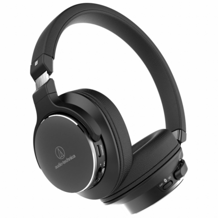 Audio Technica ATH-SR5BT, Bluetooth on-ear hodetelefoner, svart i gruppen Lyd til hjemmet / Hodetelefoner / On-Ear hos BRL Electronics (292ATHSR5BTBK)