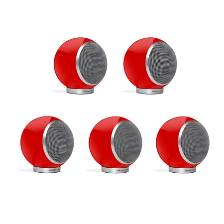 Elipson Planet M stoffhøyttaler 5.0 sett rød i gruppen Pakkeløsninger / Pakker for hjemmet / Høyttalerpakker hos BRL (303ELIPLAM5RD)