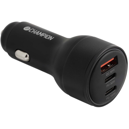Champion Billaddare 130W 3-port QC/PD, svart i gruppen Nyheter hos BRL (31094130CH)