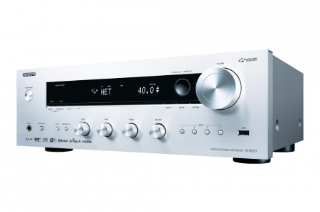 Onkyo TX-8270 stereoförstärkare med nätverk, silver i gruppen Lyd til hjemmet / Forsterkere / Stereoforsterker hos BRL Electronics (350TX8270S)