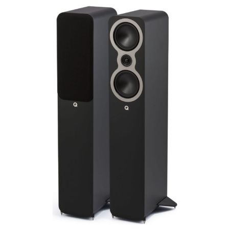 Q Acoustics 3040c gulvstående høyttalere, matt svart par i gruppen Lyd til hjemmet / Høyttalere / Gulvhøyttaler hos BRL (400QA3342)