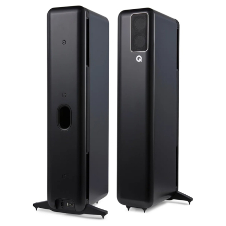 Q Acoustics QActive 400 aktive gulvhøyttalere, matt svart par i gruppen Lyd til hjemmet / Høyttalere / Gulvhøyttaler hos BRL (400QA8404)
