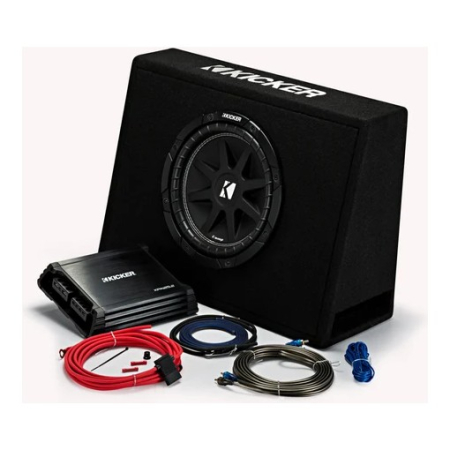 Kicker KickPack KKP210, basspakke med slank 10-tommers basskasse, forsterker og kabler i gruppen Pakkeløsninger / Pakker for bilen / Basspakker hos BRL (41044KKP210)