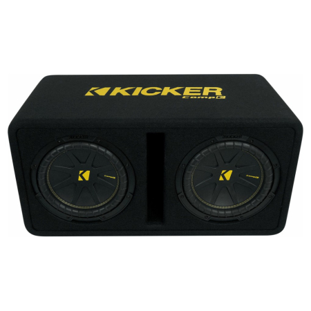Kicker CompC DCWC102, bassreflekskasse med 2x10-tommers subwoofere, 2 ohm i gruppen Billyd / Bass / Passiv basskasse hos BRL (41050DCWC102)