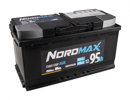Nordmax AGM-batteri, 95Ah / 12V i gruppen Billyd / Tilbehør / Batterier hos BRL Electronics (414NM019AGM)
