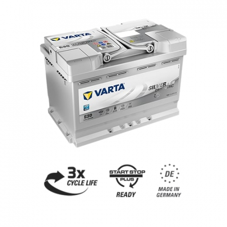 Varta Silver Dynamic AGM 760A 70Ah, startbatteri i gruppen Billyd / Tilbehør / Batterier hos BRL Electronics (418570901076V)