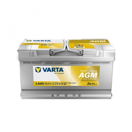 Varta LA95 Dobbelt Formål AGM 850A 95Ah, startbatteri i gruppen Billyd / Tilbehør / Batterier hos BRL Electronics (418PLA95)