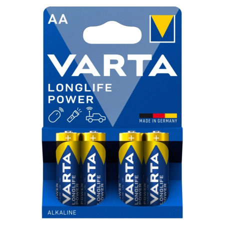 Varta Longlife Power AA, alkaliske batterier 4-pack i gruppen Nyheter hos BRL (418V4906)