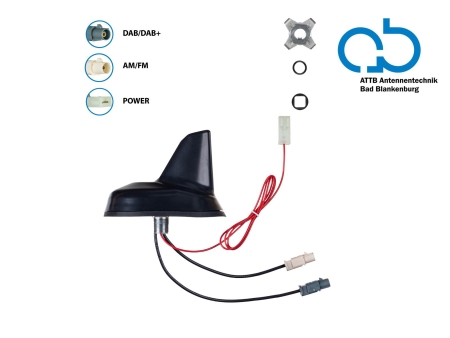 Takantenn AM/FM DAB+ Shark 12V ekstern i gruppen Nyheter hos BRL (700153377501)
