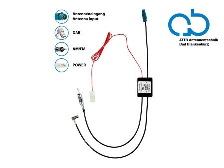 Antenne splitter AM/FM DAB+ Fakra til DIN/SMB, passiv i gruppen Nyheter hos BRL (700153472405)
