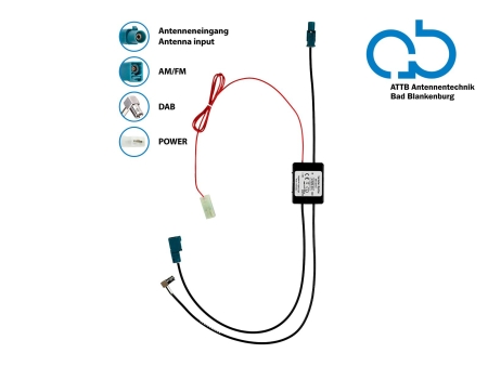 Antenne splitter AM/FM DAB+ Fakra>Fakra(f)/SMB(f) forsterket i gruppen Nyheter hos BRL (700153472603)