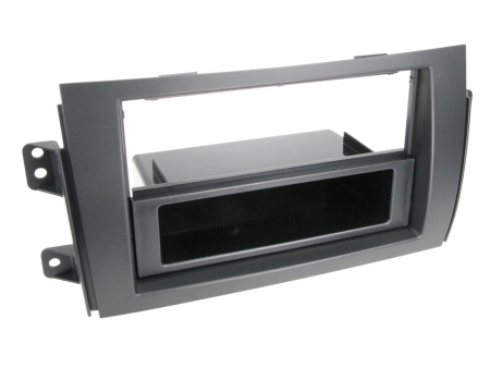 Monteringsramme 1/2-DIN med oppbevaringsrom Fiat/Suzuki, svart i gruppen Billyd / Hva passer i min bil / Fiat / Sedici hos BRL Electronics (70028109417)