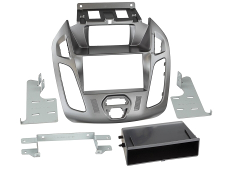 Monteringsramme 2-DIN med oppbevaringsrom Ford Connect sølv i gruppen Billyd / Hva passer i min bil / Ford / Transit Connect / Transit Connect 2013-2023 hos BRL (7002811142711)