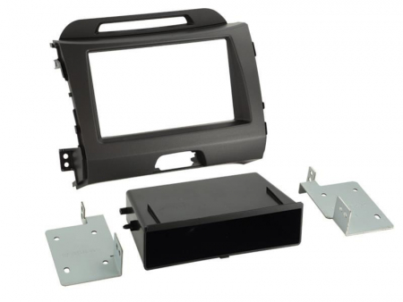 Monteringsram 2-DIN Kia Sportage 2010-2016, Mörkgrå i gruppen Billyd / Hva passer i min bil / Kia / Sportage / Sportage 2011-2016 hos BRL Electronics (700281178283)