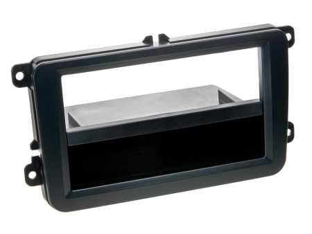 Monteringsramme 2-DIN med oppbevaringsrom, svart i gruppen Billyd / Hva passer i min bil / Volkswagen / Transporter / Transporter T6 2015-2020 / Bytte stereo Transporter T6 2015-2020 hos BRL (700281320101)