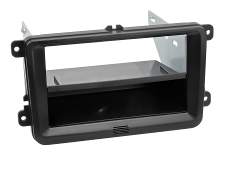 Monteringsramme 2-DIN med oppbevaringsrom, svart i gruppen Billyd / Hva passer i min bil / Volkswagen / Transporter / Transporter T6 2015-2020 / Bytte stereo Transporter T6 2015-2020 hos BRL (700281320301)