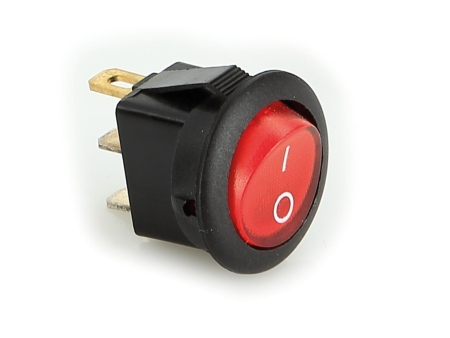 Strømbryter ON/OFF rød 4,8mm i gruppen Billyd / Tilbehør / Monteringstilbehør hos BRL Electronics (700303400010)