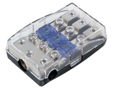 Mini ANL sikringsholder sølv, 1 x 35 mm² + 2 x 20 mm² i gruppen Billyd / Tilbehør / Sikringsholder hos BRL Electronics (70030380403S)