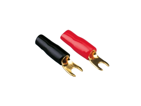 Spade-kontakter 4 mm², 4 rød/4 svart i gruppen Billyd / Tilbehør / Kabelterminaler hos BRL Electronics (70030444001)