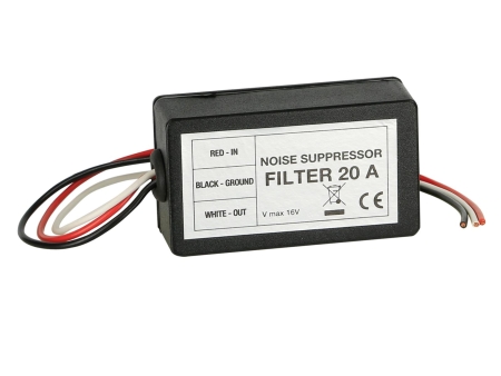 Brusfilter strømforsyning 20A i gruppen Billyd / Tilbehør / Monteringstilbehør hos BRL Electronics (70030500032)