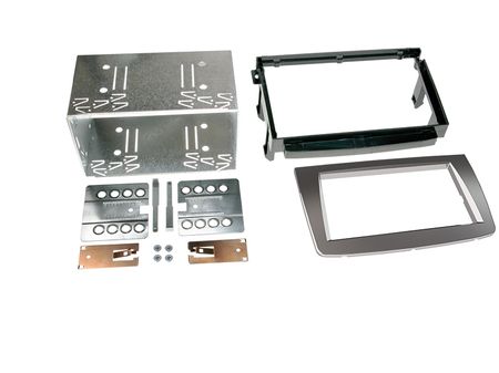 Monteringsram dubbel din Alfa Mito 08- silver i gruppen Billyd / Hva passer i min bil / Alfa Romeo hos BRL Electronics (70038100188)