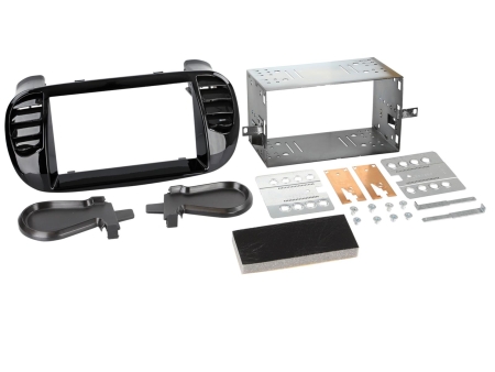 Monteringsramme 2-DIN Fiat 500, piano svart i gruppen Billyd / Hva passer i min bil / Fiat / 500 hos BRL (700381094332)