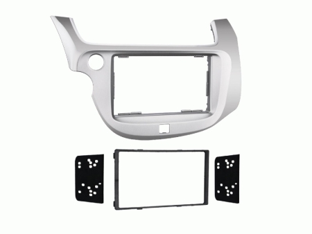 Monteringsramme 2-DIN Honda Fit/Jazz, sølv i gruppen Billyd / Hva passer i min bil / Honda / Jazz / Jazz 2009-2015 hos BRL (700381130271)
