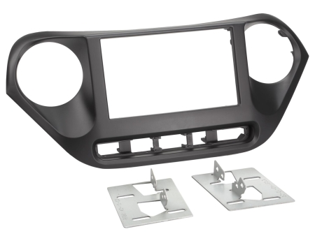 Monteringsramme 2-DIN Hyundai i10, svart i gruppen Billyd / Hva passer i min bil / Hyundai / I10 / i10 2014-2020 hos BRL (700381143131)