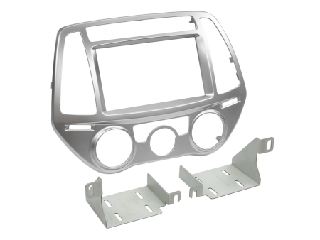 Monteringsramme 2-DIN Hyundai i20, sølv i gruppen Billyd / Hva passer i min bil / Hyundai / i20 / i20 2009-2014 hos BRL (700381143241)
