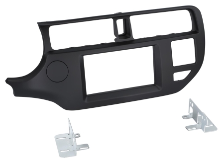Monteringsramme 2-DIN KIA RIO svart i gruppen Billyd / Hva passer i min bil / Kia / Rio / Rio 2012-2017 hos BRL Electronics (700381178292)