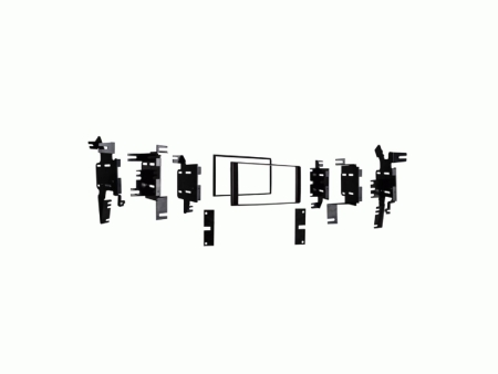 Monteringsramme 2-DIN Chevrolet/Nissan, svart i gruppen Billyd / Hva passer i min bil / Nissan / Micra / Micra K13 2010-2017 hos BRL (700381210281)