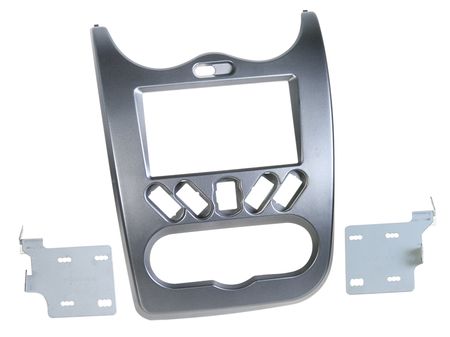 Monteringsram 2-din stereo Dacia Duster Ambiance 2010- Grå i gruppen Billyd / Hva passer i min bil / Dacia / Dacia Duster / Dacia Duster 2010-2017 hos BRL Electronics (700381250022)