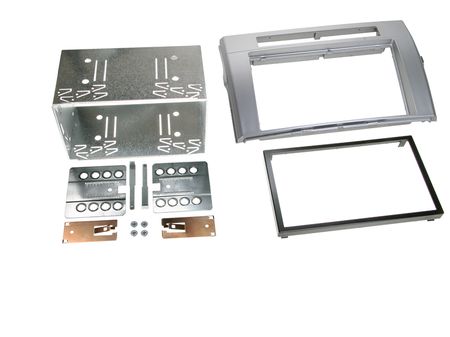 Monteringsram 2-din set Toyota Corolla Verso -2009 silver i gruppen Billyd / Hva passer i min bil  / Toyota / Avensis Verso / Avensis Verso 2002- hos BRL Electronics (700381300212)