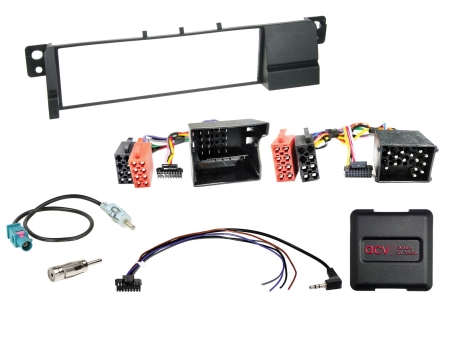 1-DIN Installasjonssett BMW 3-serie E46, Rattkontroll/antenneadapter i gruppen Billyd / Hva passer i min bil / BMW / BMW 3-serie / BMW E36 1992-2002 / Bytte stereo BMW E36 1992-2002 hos BRL (700611023011)