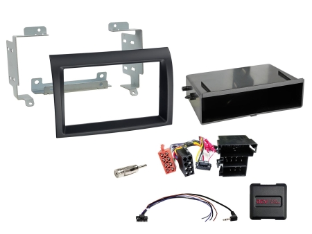 ACV Monteringsramme 2-DIN med oppbevaringsrom Citroen/Fiat/Opel/Peugeot, svart i gruppen Billyd / Hva passer i min bil / Fiat / Ducato hos BRL (700611094291)